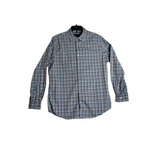 Daniel Hechter L/S Blue Plaid Button Down Shirt Mens Large